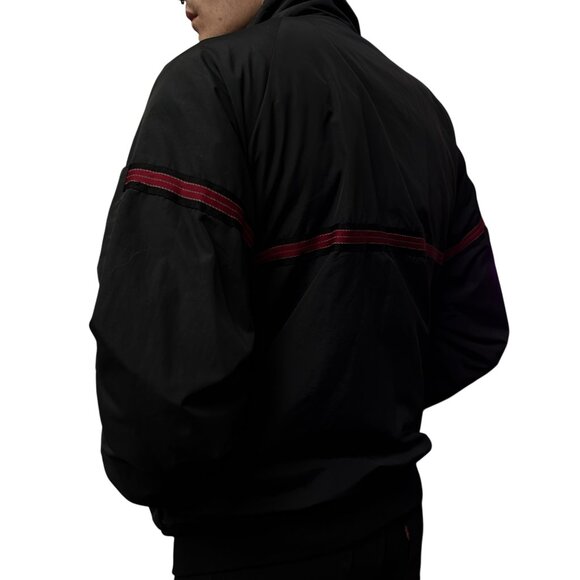 Delta Fleece-Lined Black Jacket With Red Stripes - Picture 3 of 4